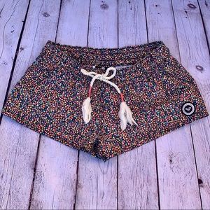 Roxy Swim Board Shorts, Floral Print, XS